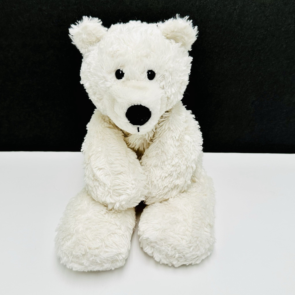 Mine Alone Polar Bear 14” White Plush Soft Stuffed Beanie Animal Toy